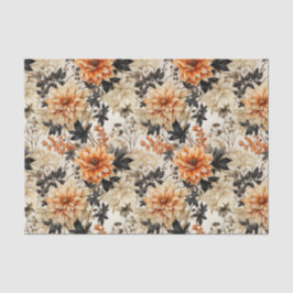Vintage Creme Peach Floral Seidenpapier