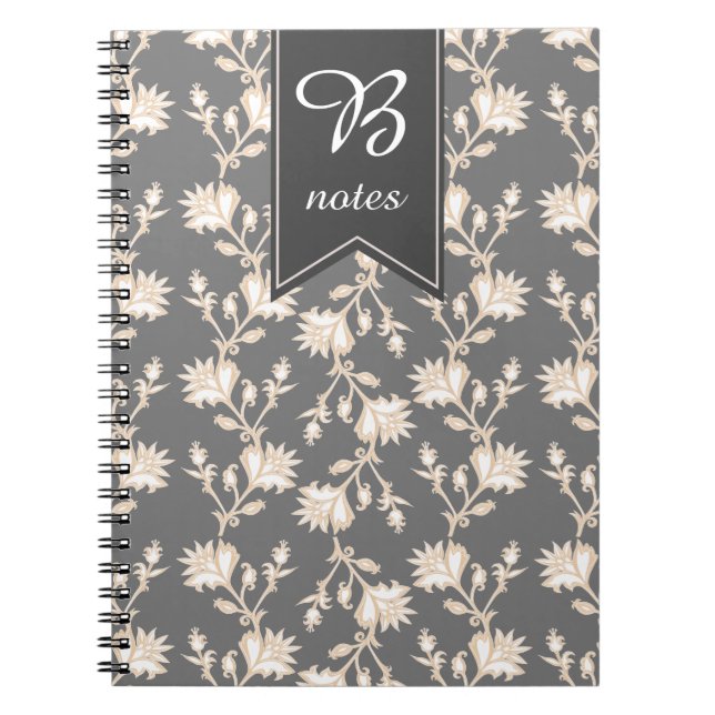 Vintage Creme und Viktorianische Florals Notizblock (Vorderseite)