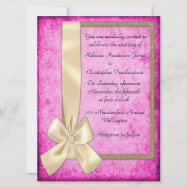 Vintage cremefarbene Hochzeitsreise Einladung