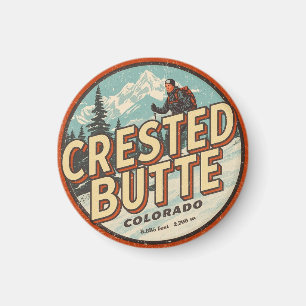 vintage Crested Butte Colorado Skiberg Geschenke Magnet