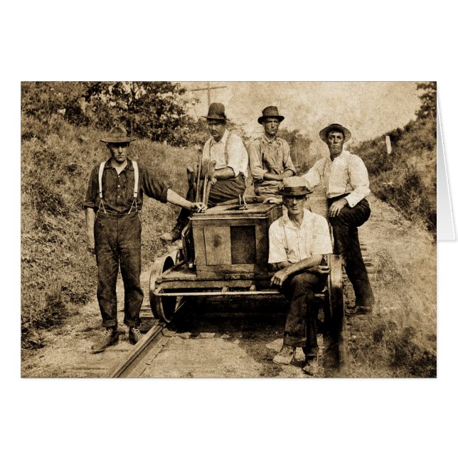 Vintage Crew der Eisenbahn um 1890-1910 (Vorderseite (Horizontal))