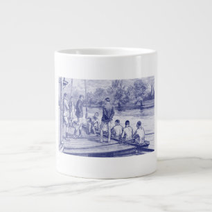 Vintage-Crew-Ruderer am Dock Jumbo-Tasse