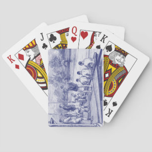 Vintage Crew Türme im Boot am Dock Spielkarten