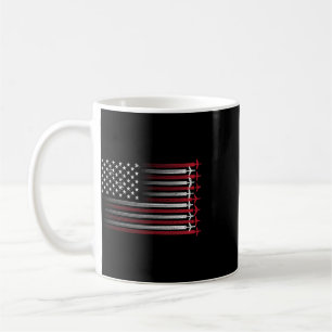 Vintage Cricket Amerikanische Flagge 4. Juli Patri Kaffeetasse