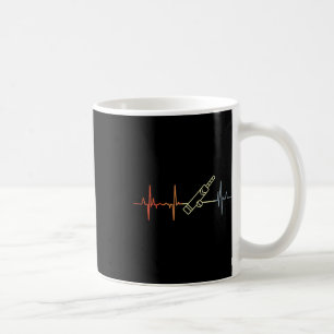 Vintage Cricket Herzschlag Cricket Spieler Herzfre Kaffeetasse