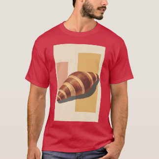 Vintage-Croissant-Plakat Retro-Bäckerei-Wandkunst  T-Shirt