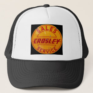 Vintage crosley Verkäufe und Service-Zeichen Truckerkappe
