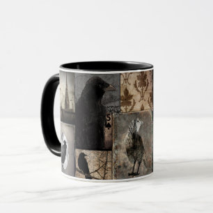 Vintage Crow-Auflistung Tasse