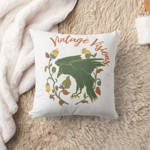 Vintage-Crow-Vision-Wurfkissen Kissen