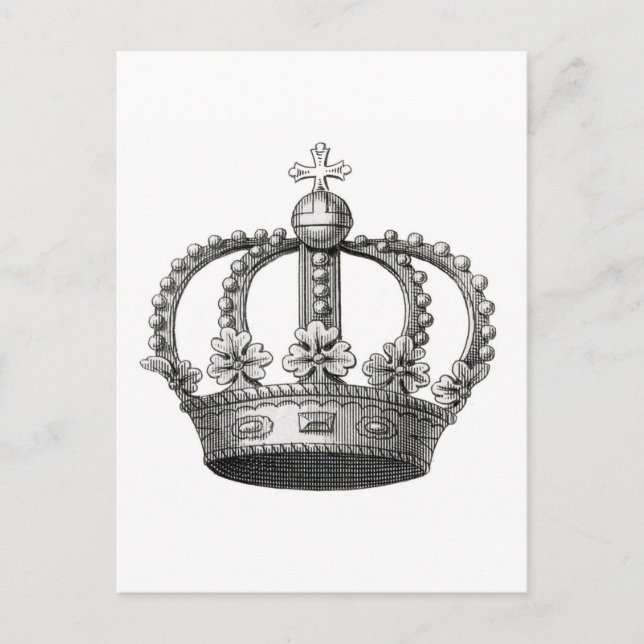 Vintage Crown Postkarte (Vorderseite)