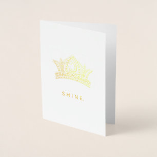 Vintage Crown Shine Folienkarte