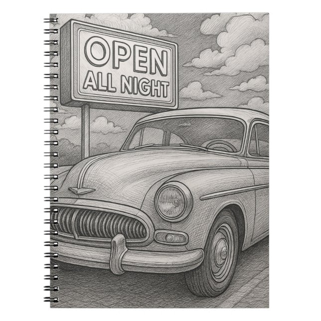 Vintage Cruiser Notebook Notizblock (Vorderseite)