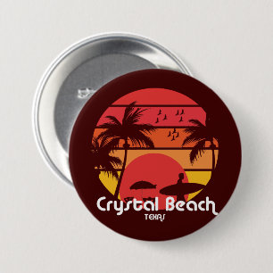 Vintage Crystal Beach Texas Button