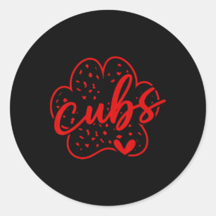 Vintage Cubs Schul Sport Fan Teamgeist Zurück zur Runder Aufkleber