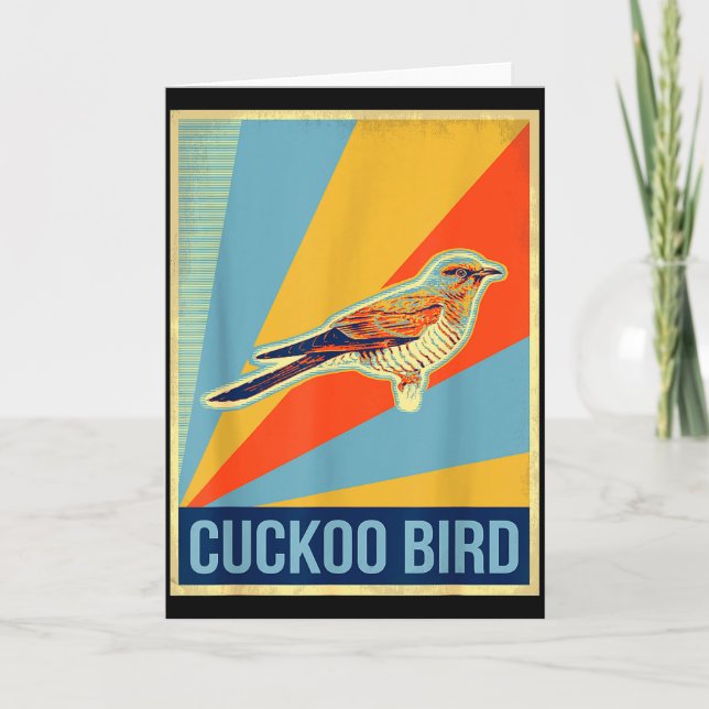 Vintage Cuckoo Bird T Shirt  Karte (Vorderseite)