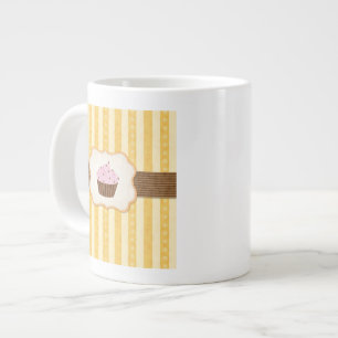Vintage-Cupcake-Hintergrund Jumbo-Tasse
