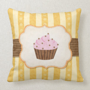 Vintage-Cupcake-Hintergrund Kissen