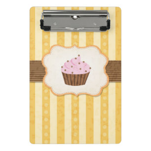 Vintage-Cupcake-Hintergrund Mini Klemmbrett