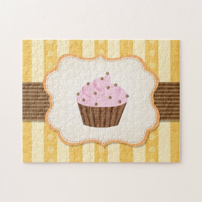 Vintage-Cupcake-Hintergrund Puzzle (Horizontal)