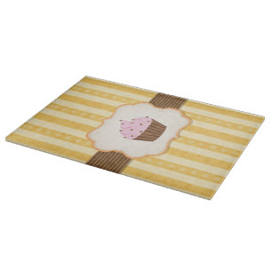 Vintage-Cupcake-Hintergrund Schneidebrett