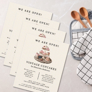 Vintage Cupcake Retro Bäckerei Konditorei Süßigkei Flyer