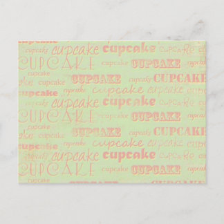 Vintage Cupcake Typografie Postkarte