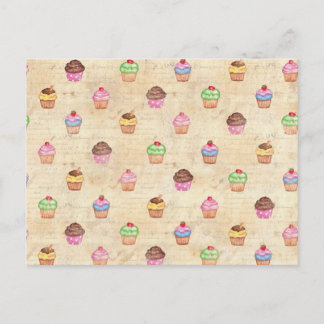 Vintage Cupcakes Postkarte