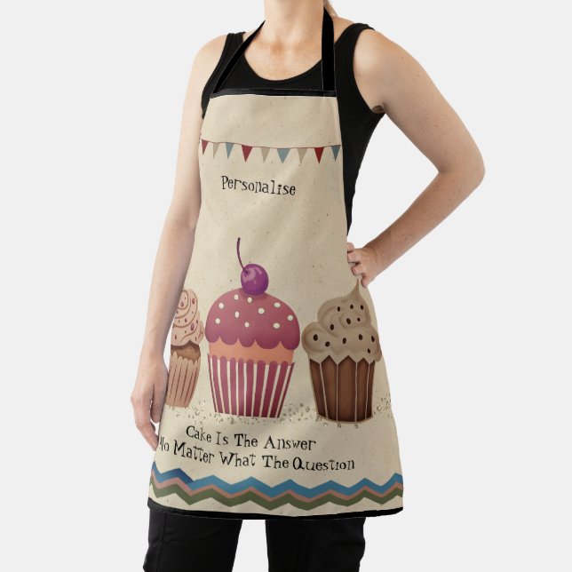 Vintage Cupcakes Zitat Jagd Spaß Rustikaler Stein Schürze (InSitu)