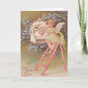 Vintage Cupid Der, den ich liebe, Valentinstag Feiertagskarte