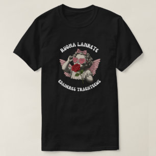 Vintage-Cupid-Engel mit Rose Valentinstag-T-Shirt T-Shirt