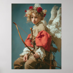 Vintage Cupid Engel Poster