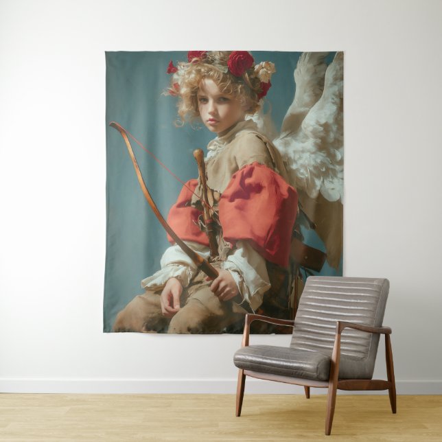 Vintage Cupid Engel  Wandteppich (Beispiel)