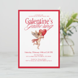 Vintage Cupid Galentine’s Gathering Party Einladung