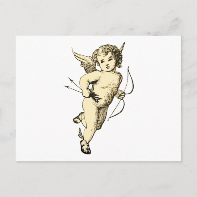 Vintage Cupid-Illustration Postkarte (Vorderseite)
