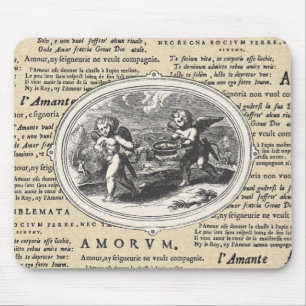 Vintage Cupid in Love Romantische Hochzeitsverlobu Mousepad