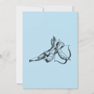 Vintage Cupid und Pfeil Liebe Cherub Engel Einladung