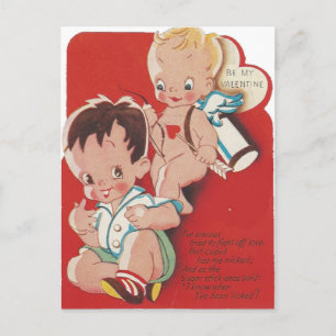 Vintage Cupid Valentine Copy Feiertagspostkarte