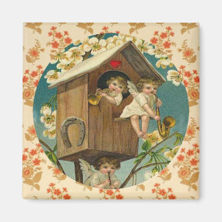 Vintage Cupids Valentine Artwork Magnet