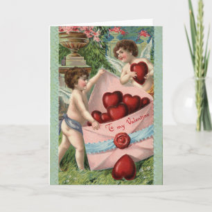 Vintage Cupids Valentine Feiertagskarte