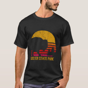 Vintage Custer State Park South Dakota Büffel-Roun T-Shirt