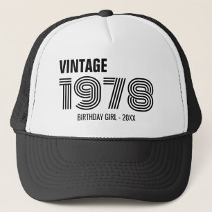 Vintage Custom 30. 40. 50. 60. Geburtstagskolade Truckerkappe