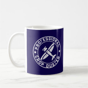 Vintage Custom Sprühflugzeug Weiße Text Tasse