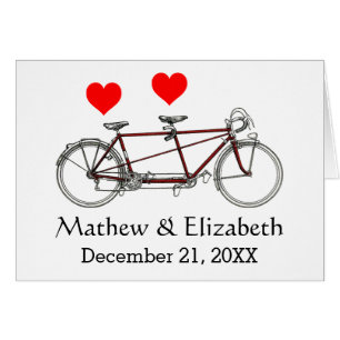 Vintage Cute Tandem Bicycle Custom Wedding