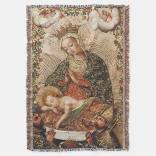 Vintage Cuzco-Schule Madonna mit dem Jesuskind Decke