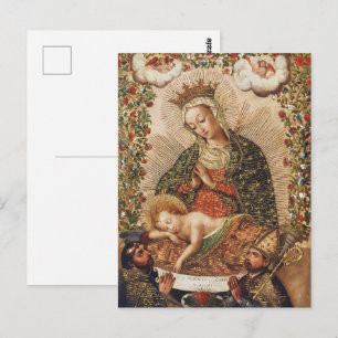 Vintage Cuzco-Schule Madonna mit dem Jesuskind Postkarte