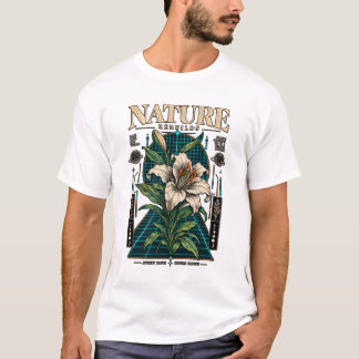 Vintage Cyber Botanische Natur Wiederaufbauten  T-Shirt