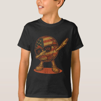 Vintage Dabbing Fußball Amerikanisch T-Shirt