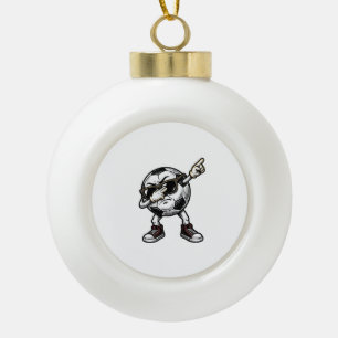 Vintage-Dabbing-Fußball-T-Shirt-Design (2)_1 Keramik Kugel-Ornament