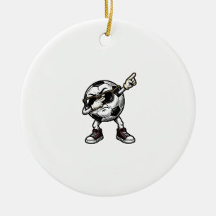 Vintage-Dabbing-Fußball-T-Shirt-Design (2)_1 Keramik Ornament