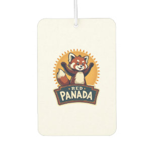 Vintage Dabbing Roter Panda Retro Tier Grafik 2 Autolufterfrischer